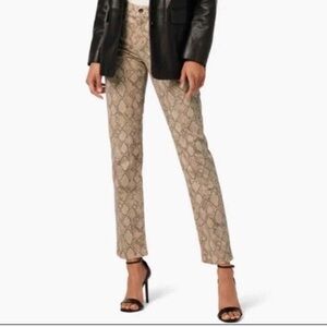 NEW Joe's Jeans The Lara Mid Rise Cigarette Snake Print Pants